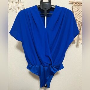 Chic Royal Blue Women's Bodysuit